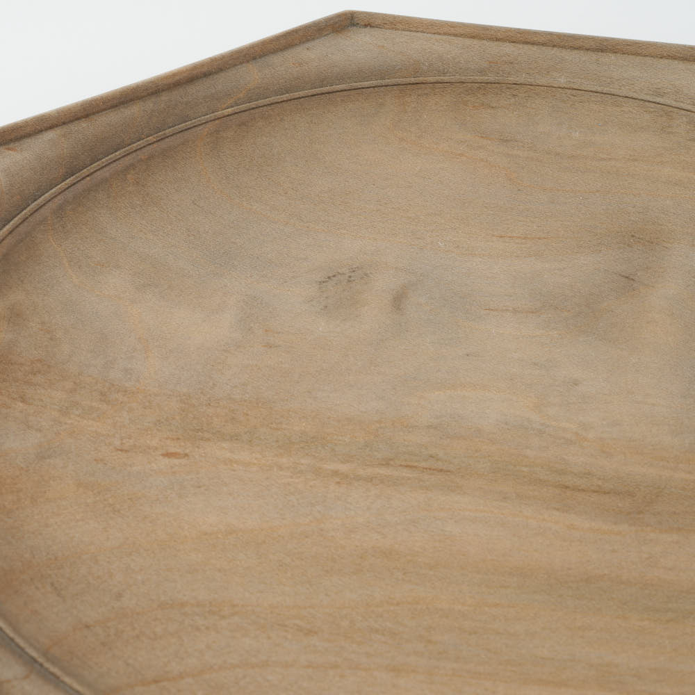 作家 鈴木潤吾 オクトゴナルプレート7寸 楓鉄染 作家 鈴木潤吾 木工もの