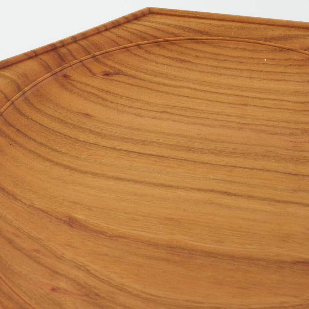 作家 鈴木潤吾 オクトゴナルプレート7寸 山桜 作家 鈴木潤吾 木工もの