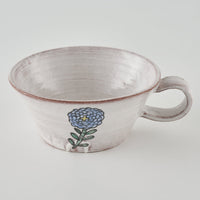 作家 長浜由起子 ブルーデイジー スープカップ 作家 長浜由起子 陶磁器作家もの