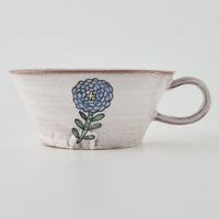 作家 長浜由起子 ブルーデイジー スープカップ 作家 長浜由起子 陶磁器作家もの