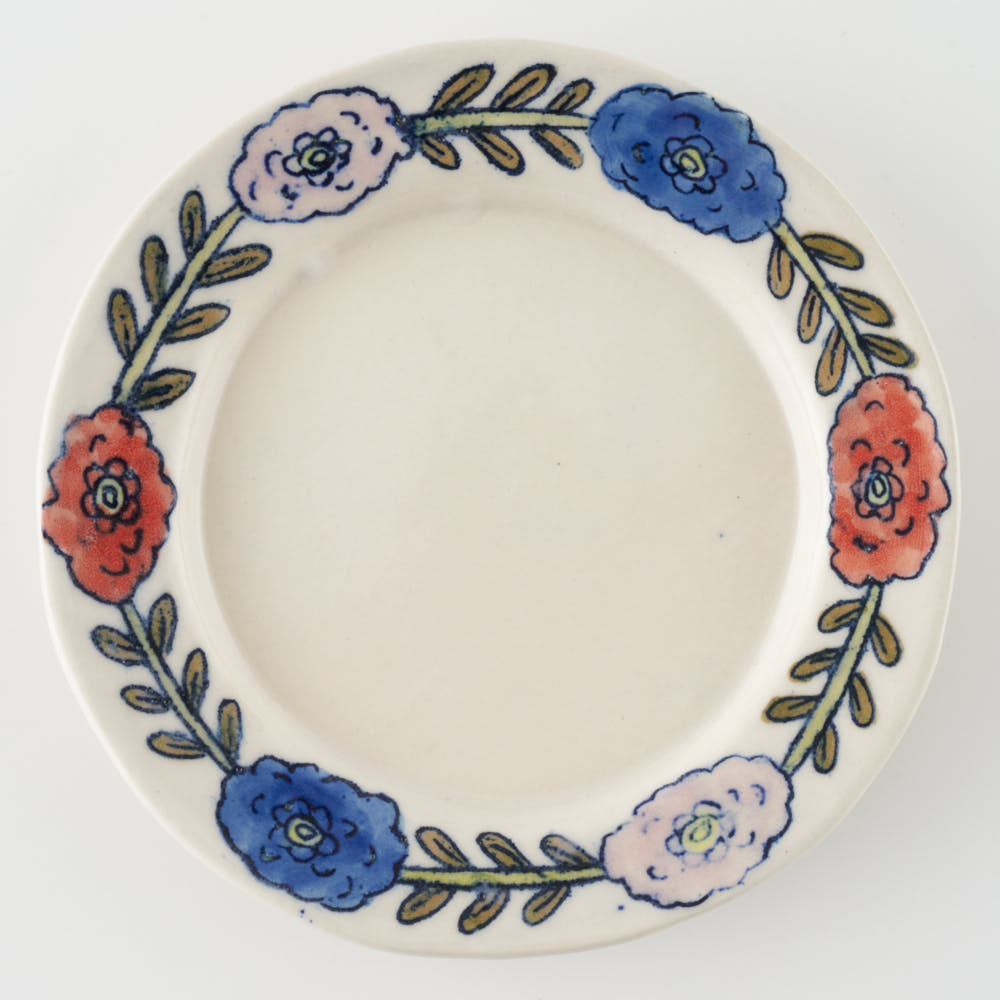 作家 長浜由起子 ポンポンダリア 4寸皿 作家 長浜由起子 陶磁器作家もの