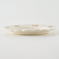 作家 長浜由起子 小花上絵 6寸皿 作家 長浜由起子 陶磁器作家もの