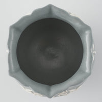 作家 杉沼里美 盛上白泥紋様カップ・濃グレイ 作家 杉沼里美 陶磁器作家もの