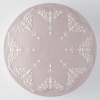 作家 杉沼里美 盛上白泥紋様陶筥・ライラック 作家 杉沼里美 陶磁器作家もの