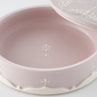 作家 杉沼里美 盛上白泥紋様陶筥・ライラック 作家 杉沼里美 陶磁器作家もの