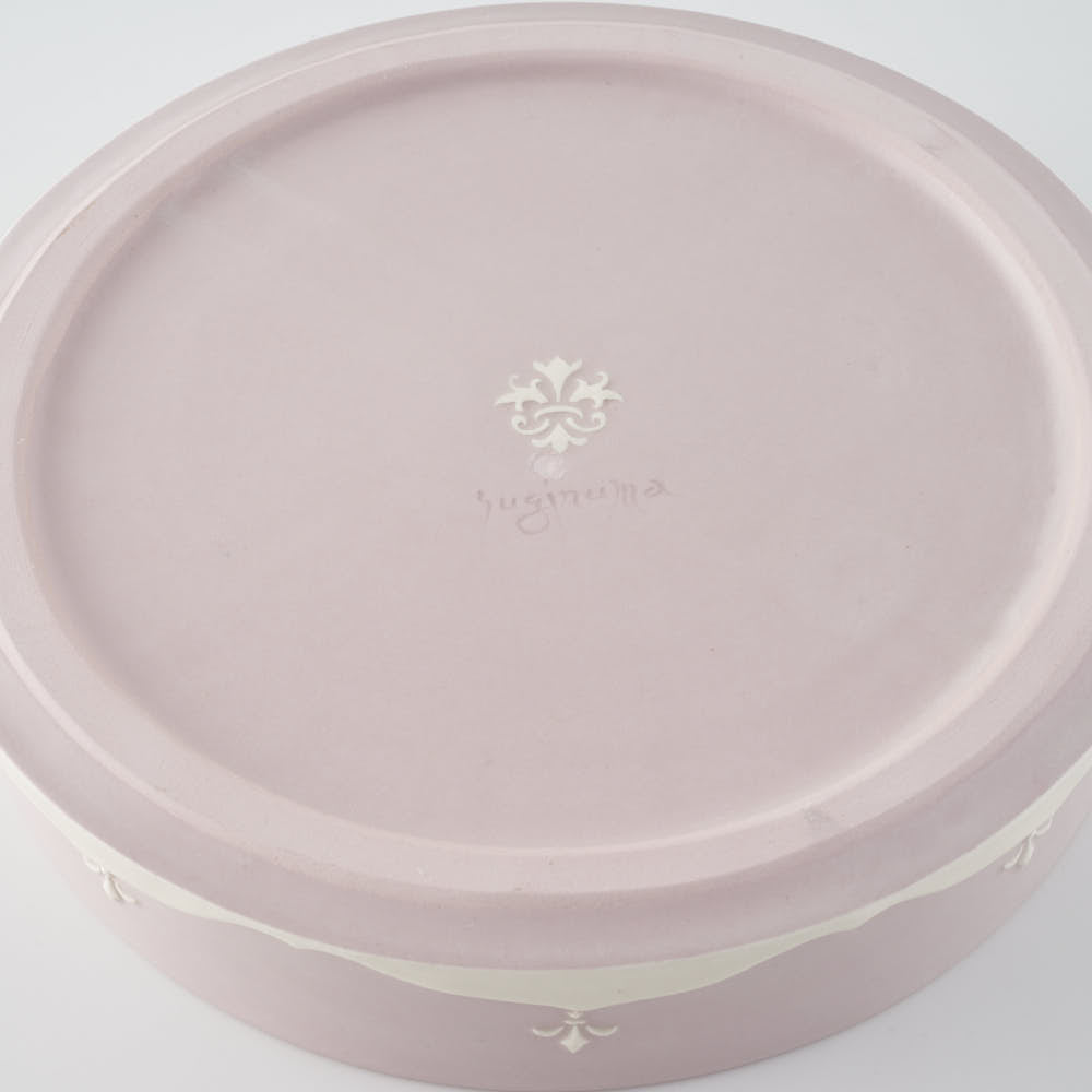 作家 杉沼里美 盛上白泥紋様陶筥・ライラック 作家 杉沼里美 陶磁器作家もの