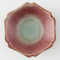 作家 亀井紀子 紅彩 レリーフ 三寸鉢 作家 亀井紀子 陶磁器作家もの