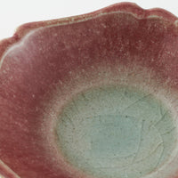 作家 亀井紀子 紅彩 レリーフ 三寸鉢 作家 亀井紀子 陶磁器作家もの