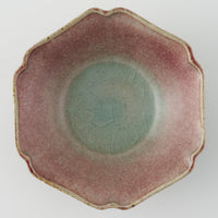 作家 亀井紀子 紅彩 レリーフ 五寸鉢 作家 亀井紀子 陶磁器作家もの
