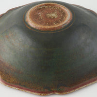 作家 亀井紀子 紅彩 レリーフ 七寸鉢 作家 亀井紀子 陶磁器作家もの