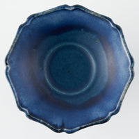 作家 亀井紀子 青彩 レリーフ 高台小鉢 作家 亀井紀子 陶磁器作家もの