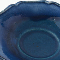 作家 亀井紀子 青彩 レリーフ 高台小鉢 作家 亀井紀子 陶磁器作家もの