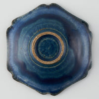 作家 亀井紀子 青彩 レリーフ 三寸鉢 作家 亀井紀子 陶磁器作家もの