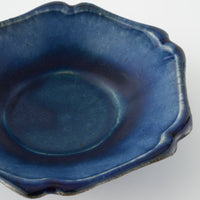 作家 亀井紀子 青彩 レリーフ 三寸鉢 作家 亀井紀子 陶磁器作家もの