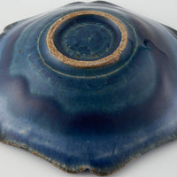 作家 亀井紀子 青彩 レリーフ 三寸鉢 作家 亀井紀子 陶磁器作家もの