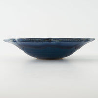 作家 亀井紀子 青彩 レリーフ 七寸鉢 作家 亀井紀子 陶磁器作家もの