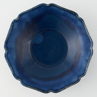 作家 亀井紀子 青彩 レリーフ 七寸鉢 作家 亀井紀子 陶磁器作家もの