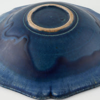 作家 亀井紀子 青彩 レリーフ 七寸鉢 作家 亀井紀子 陶磁器作家もの