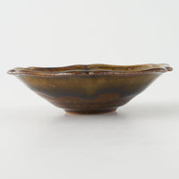 作家 亀井紀子 琥珀彩 レリーフ 三寸鉢 作家 亀井紀子 陶磁器作家もの