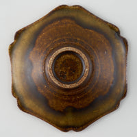 作家 亀井紀子 琥珀彩 レリーフ 三寸鉢 作家 亀井紀子 陶磁器作家もの