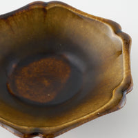 作家 亀井紀子 琥珀彩 レリーフ 三寸鉢 作家 亀井紀子 陶磁器作家もの