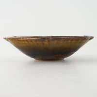 作家 亀井紀子 琥珀彩 レリーフ 五寸鉢 作家 亀井紀子 陶磁器作家もの