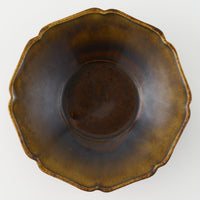 作家 亀井紀子 琥珀彩 レリーフ 七寸鉢 作家 亀井紀子 陶磁器作家もの