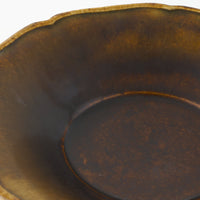 作家 亀井紀子 琥珀彩 レリーフ 七寸鉢 作家 亀井紀子 陶磁器作家もの