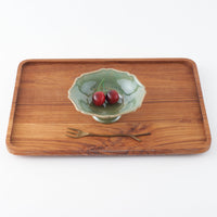 作家 亀井紀子 翡翠彩 レリーフ 高台小鉢 作家 亀井紀子 陶磁器作家もの