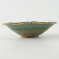 作家 亀井紀子 翡翠彩 レリーフ 三寸鉢 作家 亀井紀子 陶磁器作家もの