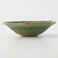 作家 亀井紀子 翡翠彩 レリーフ 五寸鉢 作家 亀井紀子 陶磁器作家もの