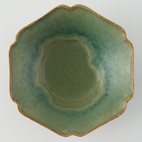 作家 亀井紀子 翡翠彩 レリーフ 五寸鉢 作家 亀井紀子 陶磁器作家もの