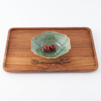 作家 亀井紀子 翡翠彩 レリーフ 五寸鉢 作家 亀井紀子 陶磁器作家もの