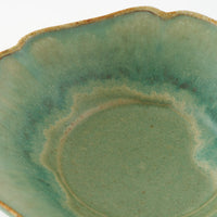 作家 亀井紀子 翡翠彩 レリーフ 五寸鉢 作家 亀井紀子 陶磁器作家もの