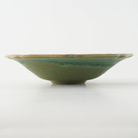 作家 亀井紀子 翡翠彩 レリーフ 七寸鉢 作家 亀井紀子 陶磁器作家もの