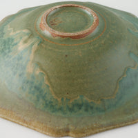 作家 亀井紀子 翡翠彩 レリーフ 七寸鉢 作家 亀井紀子 陶磁器作家もの