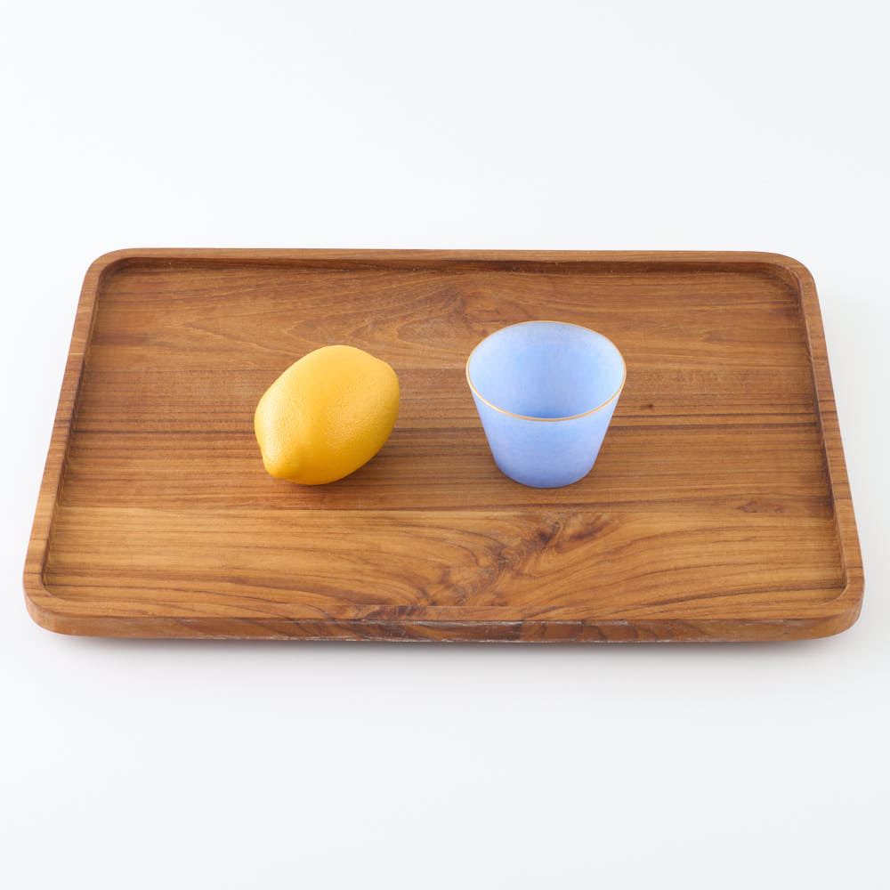 ガラス作家 藤本咲 お猪口(aブルー) ¥8,580 大人の焼き物