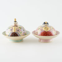 作家 鈴木ハツミ お雛さま ふたもの 梅花 作家 鈴木ハツミ 陶磁器作家もの