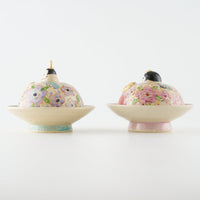 作家 鈴木ハツミ お雛さま ふたもの 梅花 作家 鈴木ハツミ 陶磁器作家もの