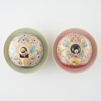 作家 鈴木ハツミ お雛さま ふたもの 梅花 作家 鈴木ハツミ 陶磁器作家もの