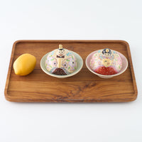 作家 鈴木ハツミ お雛さま ふたもの 梅花 作家 鈴木ハツミ 陶磁器作家もの
