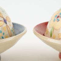 作家 鈴木ハツミ ネコのお雛さま ふたもの 金花 作家 鈴木ハツミ 陶磁器作家もの