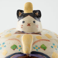 作家 鈴木ハツミ ネコのお雛さま ふたもの 金花 作家 鈴木ハツミ 陶磁器作家もの