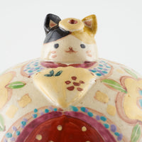 作家 鈴木ハツミ ネコのお雛さま ふたもの 金花 作家 鈴木ハツミ 陶磁器作家もの