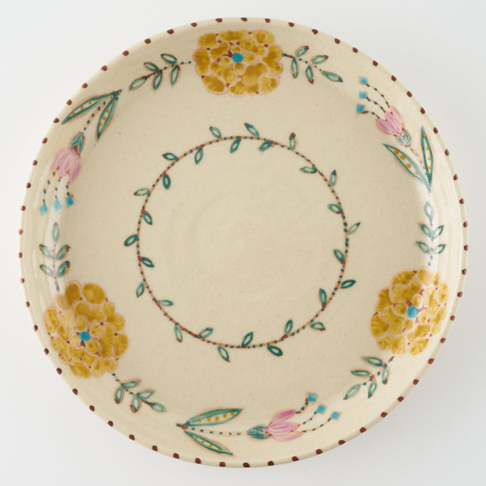 作家 鈴木ハツミ 花つなぎプレート L ¥7,150 大人の焼き物