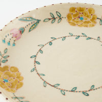 作家 鈴木ハツミ 花つなぎプレート L 作家 鈴木ハツミ 陶磁器作家もの