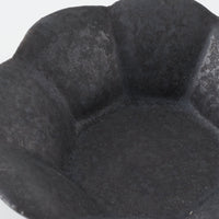 作家 青柳憲儀 黒釉 輪花鉢(S) 作家 青柳憲儀 陶磁器作家もの