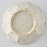 作家 青柳憲儀 白釉 輪花鉢(M) 作家 青柳憲儀 陶磁器作家もの