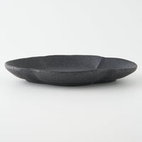 作家 青柳憲儀 黒釉 木瓜楕円皿 作家 青柳憲儀 陶磁器作家もの