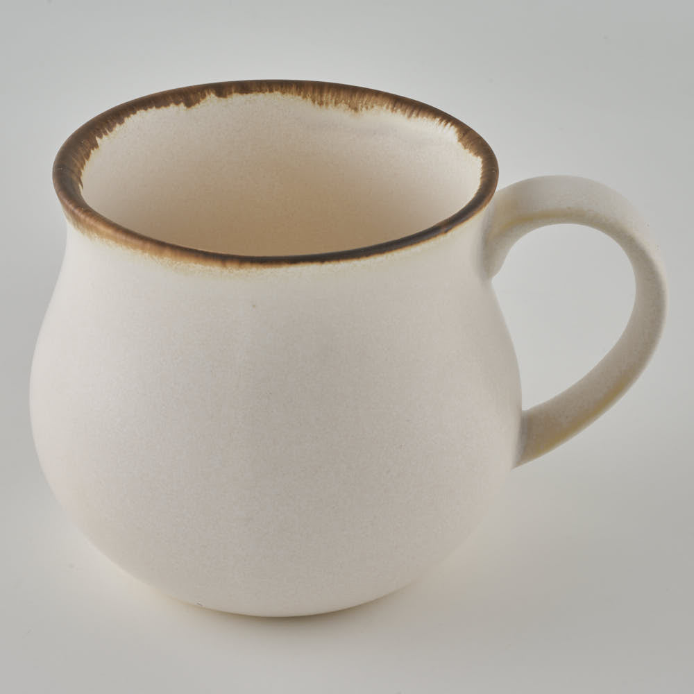 薮本寛之 さん マグカップ 薮本寛之さんの白と茶色の模様 陶器製マグカップ